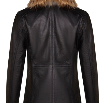 Womens Leather Parker Jacket-Arvada