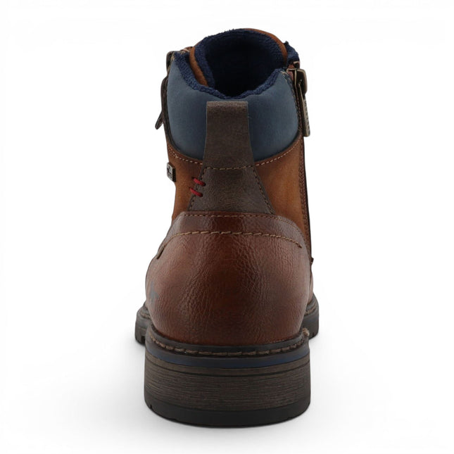Mustang Men's Brown Faux Leather Winter Lace-Up Ankle Boots - M0031006