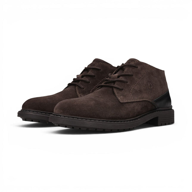 Bugatti Mens Dark Brown Suede Leather Lace-up Desert Ankle Boots - Lota