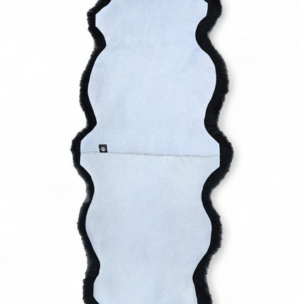 Genuine Sheepskin Black Double Natural Fluffy Silky Soft Real Wool Rug