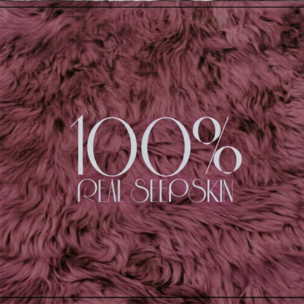 Genuine Burgundy Sheepskin Natural Silky Soft Fluffy Real Wool Rug