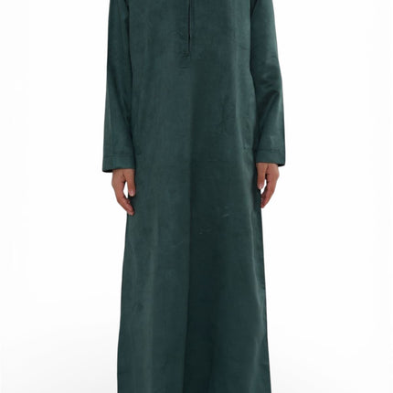 Kids Boys Hooded Eid Green Moroccan Jubba Robe Ramadan Eid Thobe - K-HM12