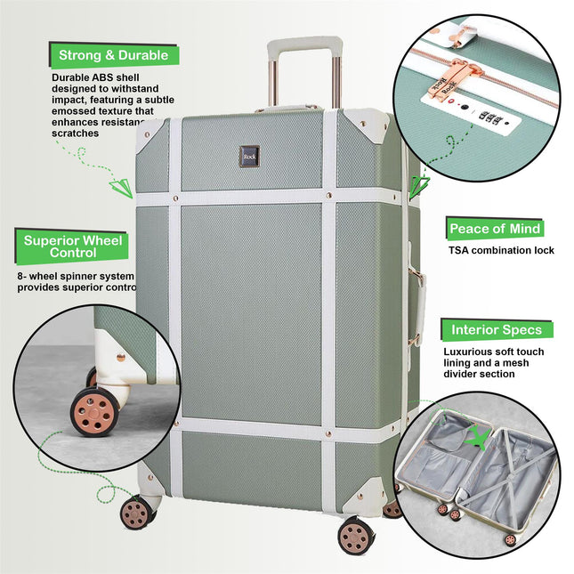 Vintage Hard Shell  Luggage Trunk Suitcase Set