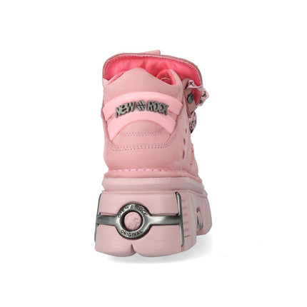 New Rock M-106-C153 Pink Tower Platform Gothic Punk Ankle Boots