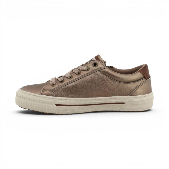 Mustang Women's Golden Faux Leather Trainer Sneaker Casual Shoes - M0112011