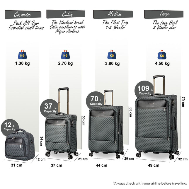Soft Expandable Travel Suitcase Luggage Bag