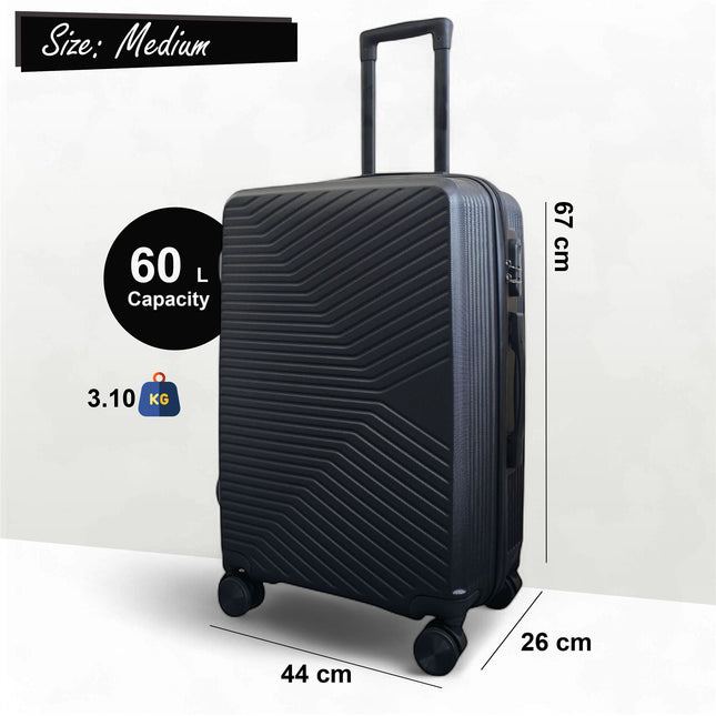 Hardshell Suitcase Set Robust 8 Wheel Cabin Luggage Case Bag