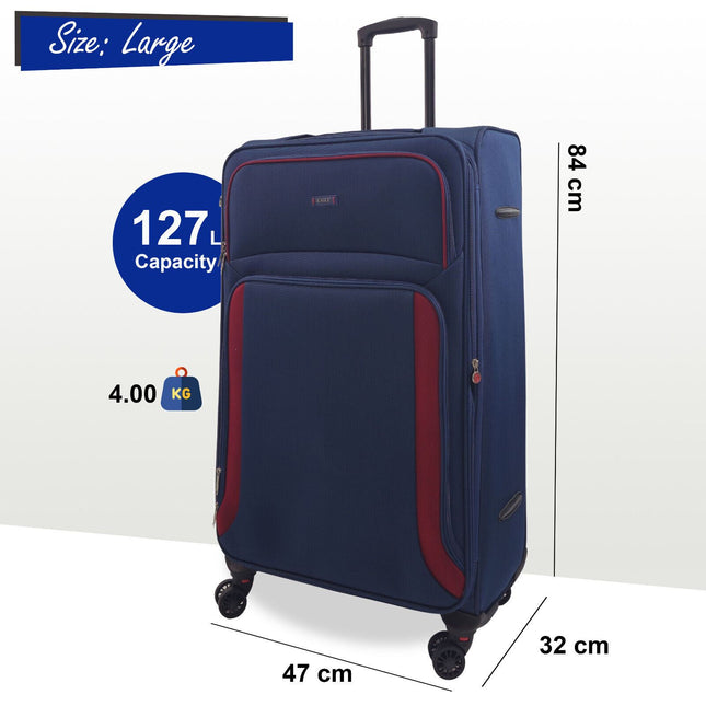 Soft Shell Suitcase Luggage Set Travel Light Carry On Cabin Bag