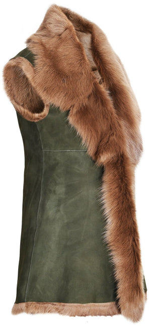 Women's Toscana Sheepskin Long Gilet-Sorocaba