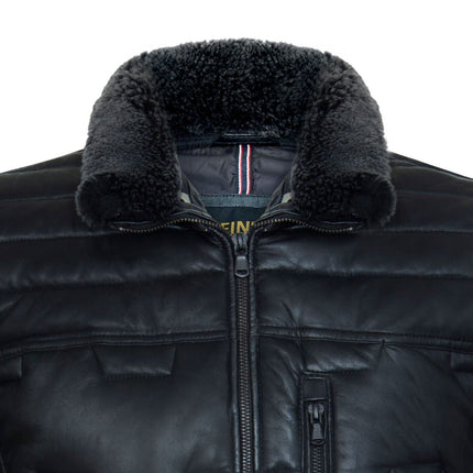 Men's Leather Quilted Biker Jacket - Guayaquil