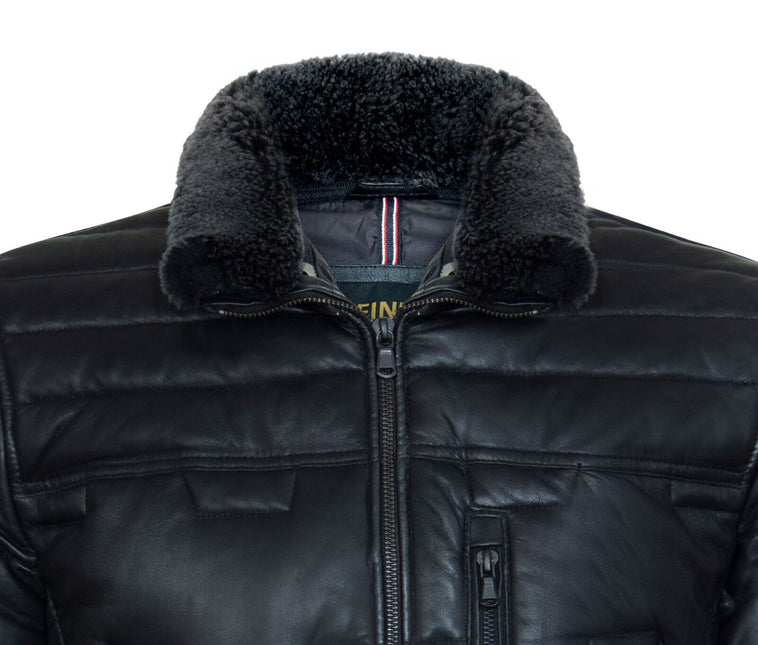 Men's Leather Quilted Biker Jacket - Guayaquil