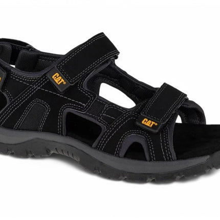 Caterpillar Men's Black Leather Giles Trekking Sandals