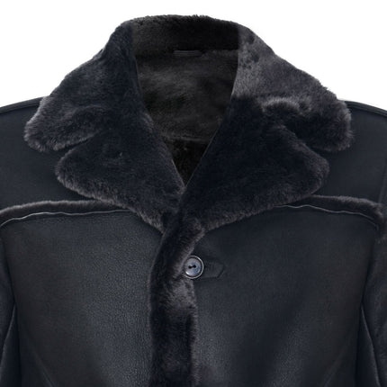Mens Merino Sheepskin Suede Jacket with Tie Belt-Granada