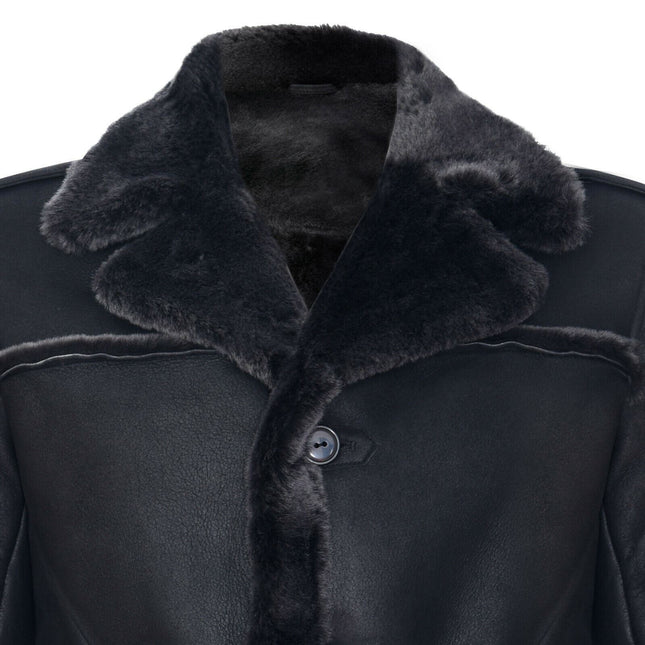 Mens Merino Sheepskin Suede Jacket with Tie Belt-Granada