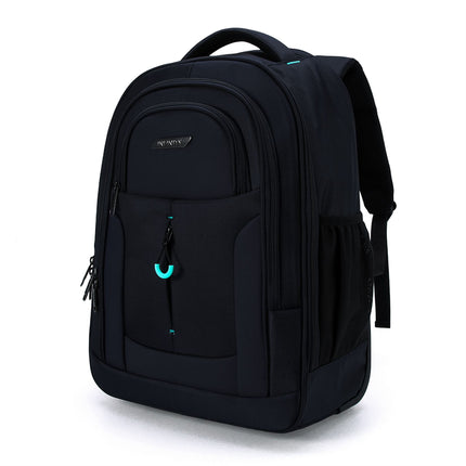 17" Black Wheeled Laptop Backpack 1680D + PU 2 Wheel Trolley Rucksack