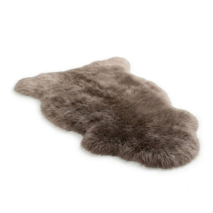 Genuine Taupe Sheepskin Natural Silky Soft Fluffy Real Wool Rug