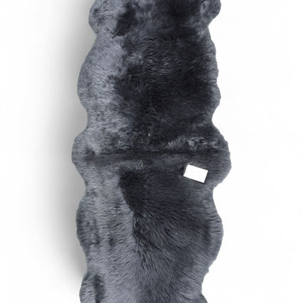 Genuine Sheepskin Charcoal Grey Double Natural Fluffy Silky Soft Real Wool Rug