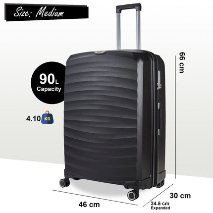 Sunwave Hard Shell Luggage Suitcase Set