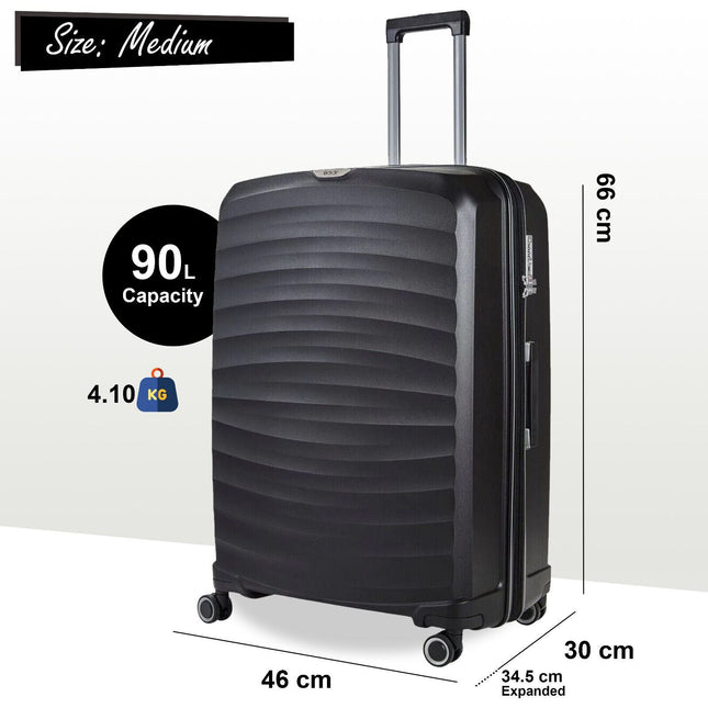 Sunwave Hard Shell Luggage Suitcase Set