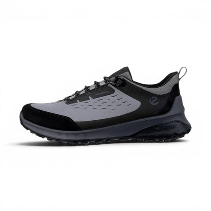 Ecco Men's Black Grey Leather Waterproof Outdoor Trainer Sneaker Shoes - ULT-TRN