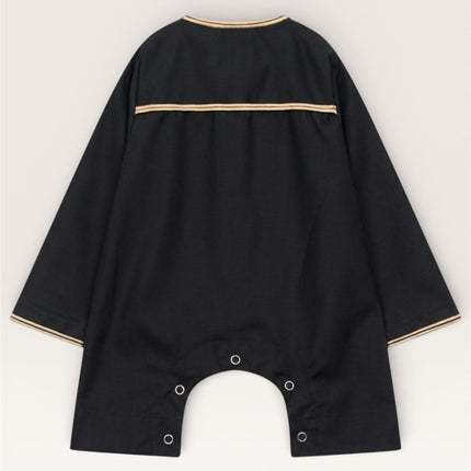 Baby Boys Ramadan Black Moroccan Thobe Robe Emirati Eid Jubba- B-TT003