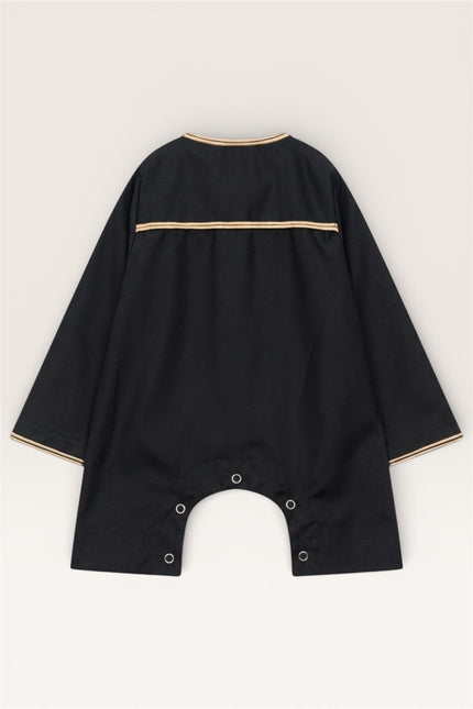 Baby Boys Ramadan Black Moroccan Thobe Robe Emirati Eid Jubba- B-TT003