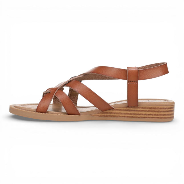 Blowfish Malibu Women's Scotch Tan Micro Wedge Strappy Sandals - April