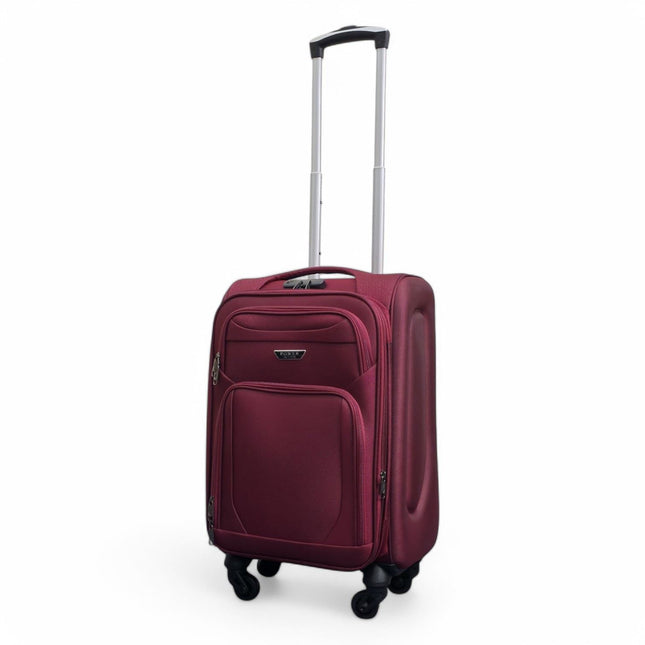 Expandable Soft Shell Cabin Suitcase 50.5 x 37 x 26 cm Luggage Suitable for Easyjet, Ryanair