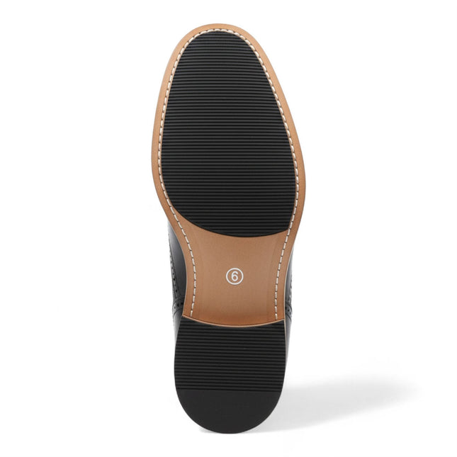 Men's Black Wingtip Brogue Ankle Dress Chukka Boots