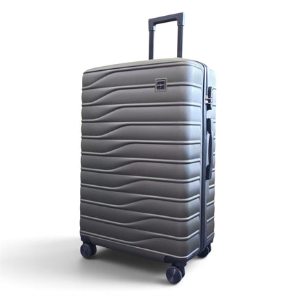 Hardshell Coffee Suitcase Set Robust 8 Wheel Luggage Cabin Case Bag