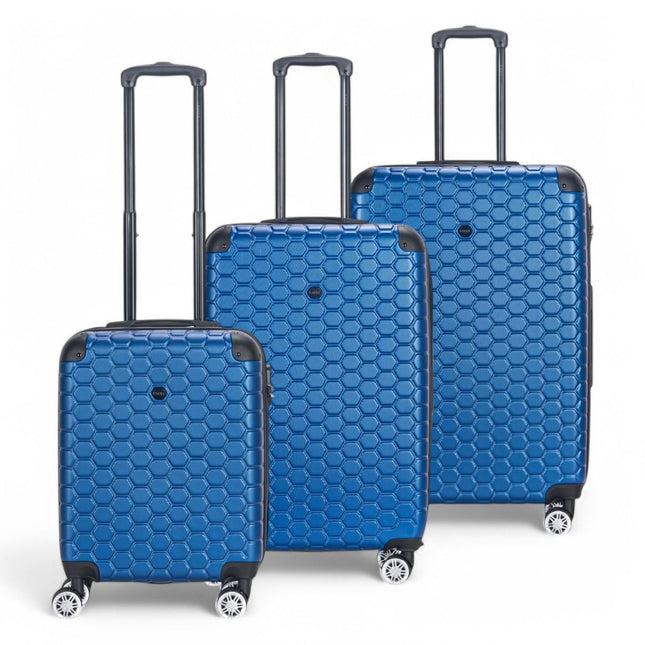 Hard Shell ABS 8 Wheel Luggage Travel Cabin Holiday Bags Suitcase Set