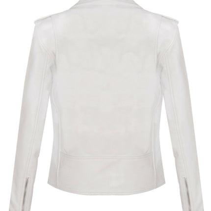 Women's Cowhide Brando Leather Biker Jacket-Murcia