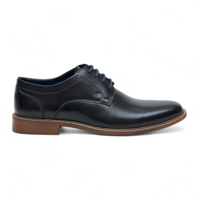 Ben Sherman Men's Black Leather Oxford Brogue Formal Derby Shoes - Pethick