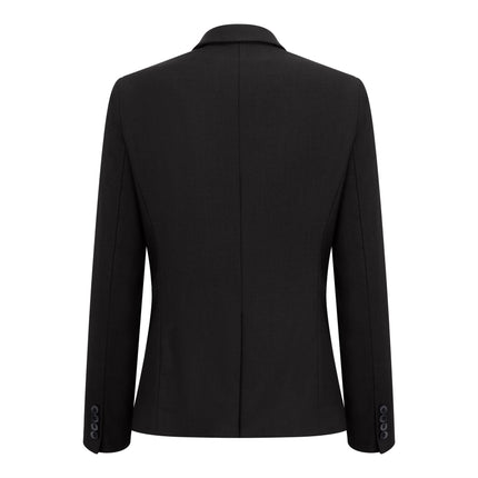 Women's 3 Piece Tailored Fit Plain Black Formal Office Suit