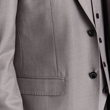 Men’s Grey Tailored Suit Blazer Formal Jacket