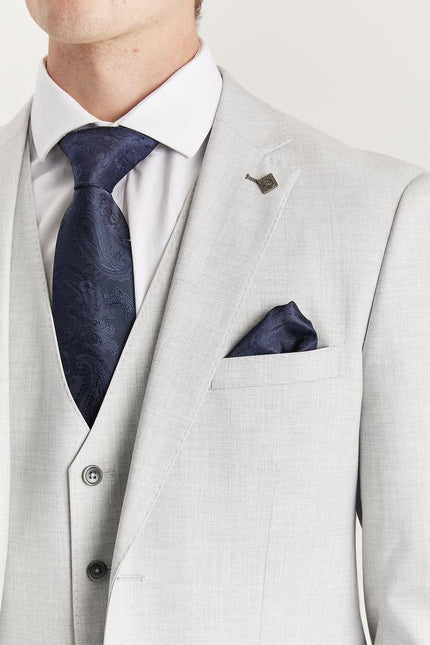 Men's Silver Lightweight Stitched Lapel Blazer