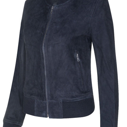 Womens MA-1 Suede Bomber Jacket-Arnhem