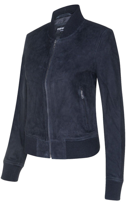 Womens MA-1 Suede Bomber Jacket-Arnhem