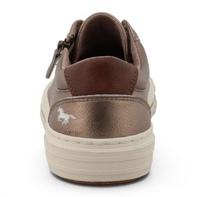 Mustang Women's Golden Faux Leather Trainer Sneaker Casual Shoes - M0112011
