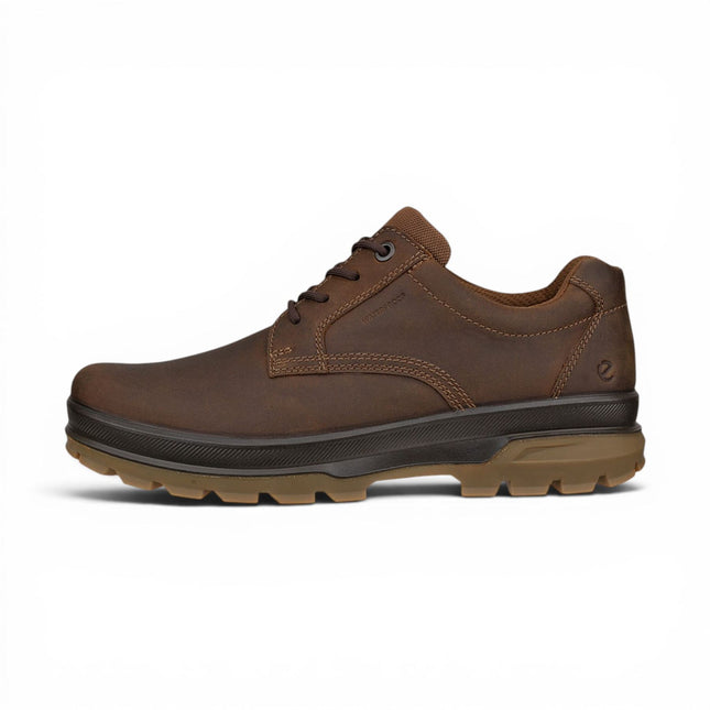 Ecco Men's Camel Brown Leather Waterproof Casual Shoes -  Rugged Track 25