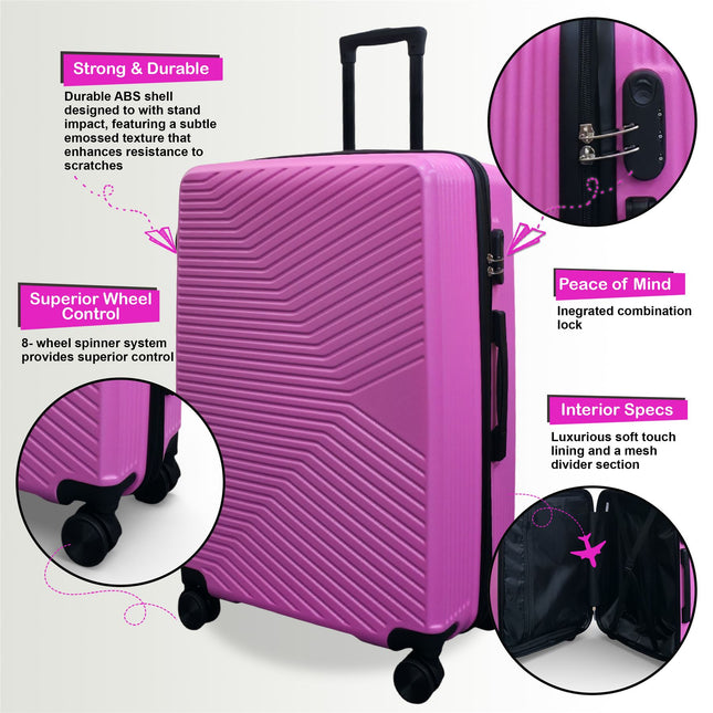 Hard Shell Cabin  48 x 37 x 20 cm Luggage Suitcase Suitable for Easyjet, Ryanair
