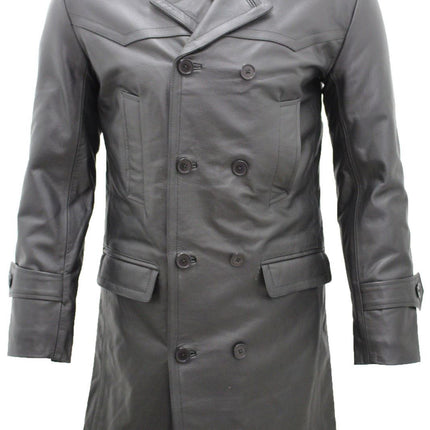 Mens Cowhide Leather Peacoat-Dortmund