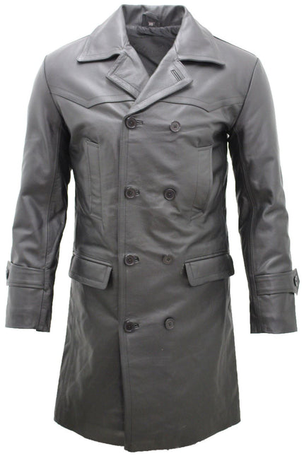 Mens Cowhide Leather Peacoat-Dortmund