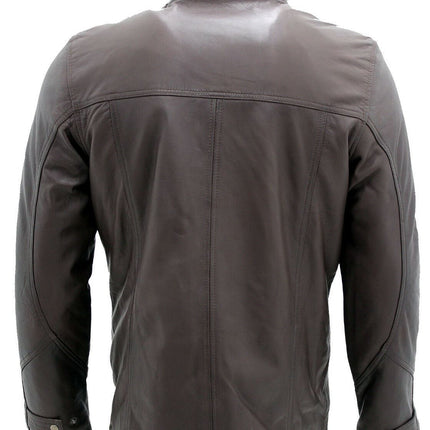 Mens Leather Mid Length Coat-Hanoi