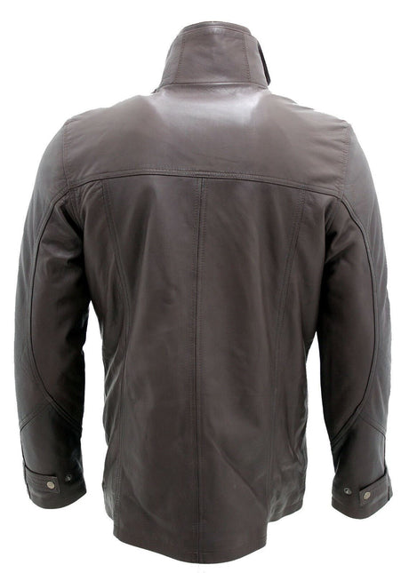 Mens Leather Mid Length Coat-Hanoi