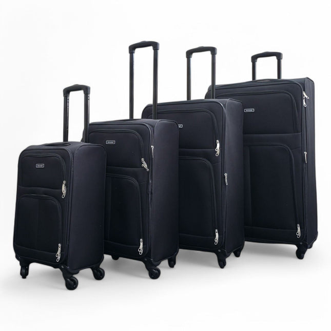 Expandable Soft Shell 4 Wheel Luggage Travel Cabin Suitcase Set Holiday Bags