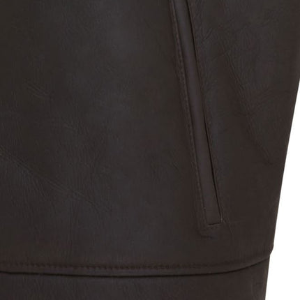 Men's Sheepskin Leather Gilet Aviator B3 Shearling Bomber Vest Waistcoat