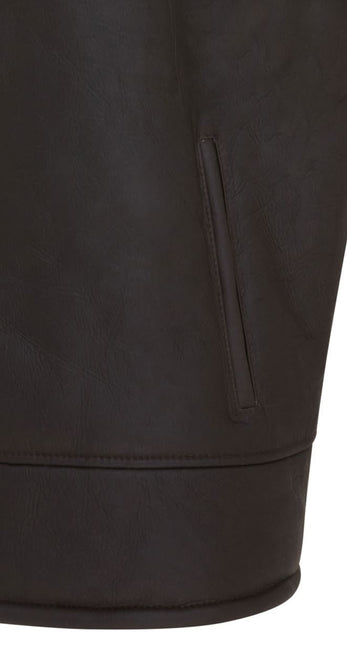 Men's Sheepskin Leather Gilet Aviator B3 Shearling Bomber Vest Waistcoat