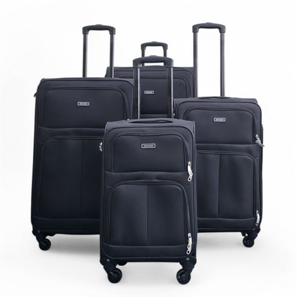 Expandable Soft Shell 4 Wheel Luggage Travel Cabin Suitcase Set Holiday Bags