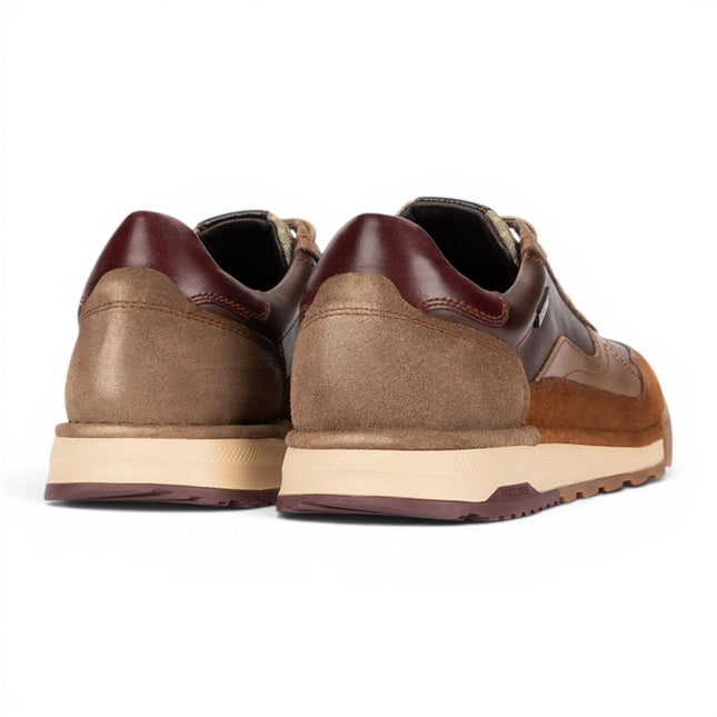 Pikolinos Men's Brown Leather Trainers Sneaker Lace-Up Shoes - Teide